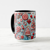 Mug Bonbons de Noël amusant (Devant gauche)