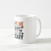 Mug Bonbons d'Halloween ou Appelez-moi Épouvantable Gr (Devant droit)