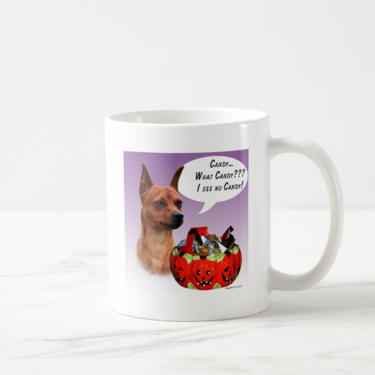 Mug Bonbons d'Halloween Pinscher Miniature (Droite)