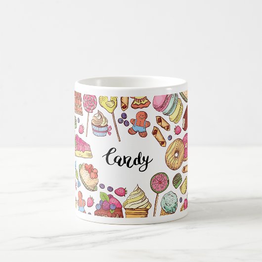 Mug Bonbons et Dessert Doodles Sweet Traitements Motif