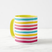 Mug Bonbons rayés ! Amusant coloré (Devant gauche)