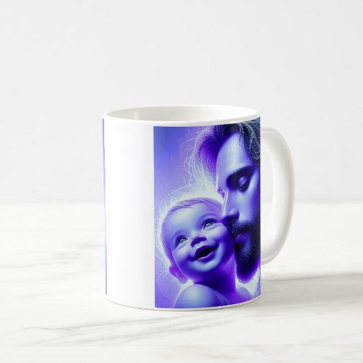 Mug Bond bébé père pourpre (Devant droit)