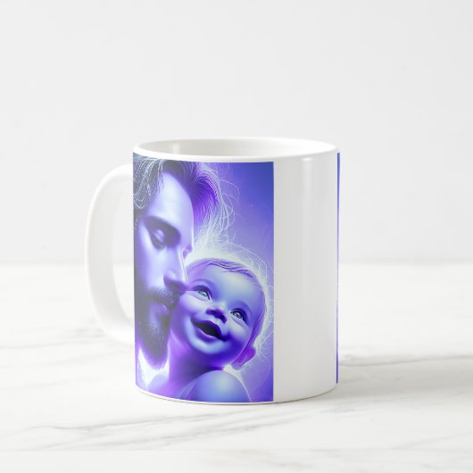 Mug Bond bébé père pourpre (Devant gauche)