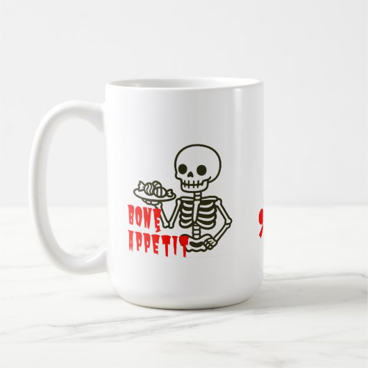 Mug Bone Appétit – Service de bonbons squelette (Gauche)