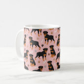 Mug Bones de chien et pattes de caféine Rottweiler (Devant gauche)