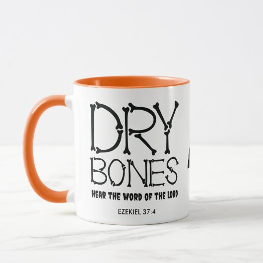 Mug BONES SEC Ezekiel 37 Monogramme Christian Hallowee (Gauche)