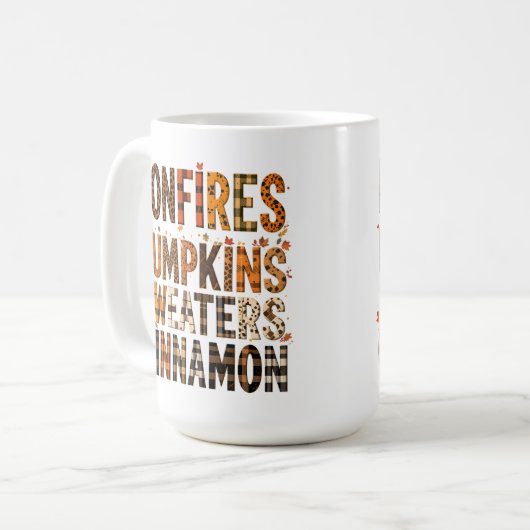 Mug Bonfires Chandails Citrouille Cinnamon - Automne A (Devant gauche)
