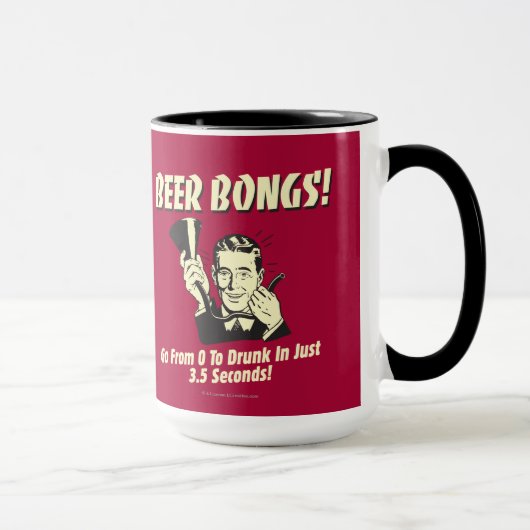 Mug Bongs À Bières : Passez De 0 À Drunk En 3.5 (Droite)