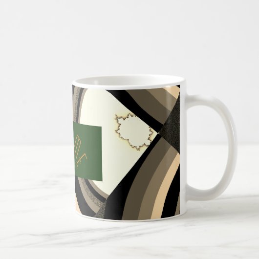 Mug Bonheur avec votre aimé, Beau noir, brun, (Droite)