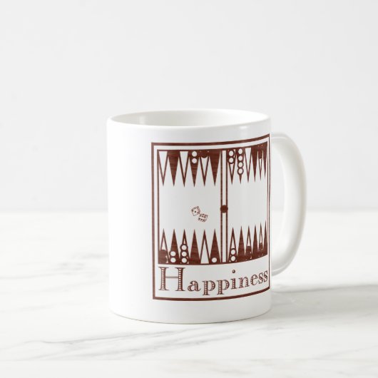 Mug Bonheur : Backgammon (Devant droit)