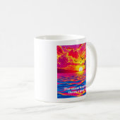 Mug Bonheur de coucher de soleil tropical (Devant droit)