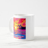 Mug Bonheur de coucher de soleil tropical (Devant gauche)