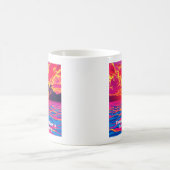 Mug Bonheur de coucher de soleil tropical (Centre)
