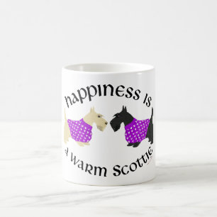 Mug Bonheur de Scottie roux et noir