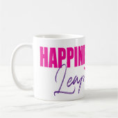 Mug Bonheur saute de coeur fille rose violet rose (Gauche)