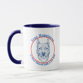 Mug Bonheur vrai avec un pitbull (Gauche)