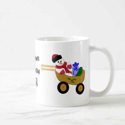 Mug Bonhomme de neige à roues (Droite)