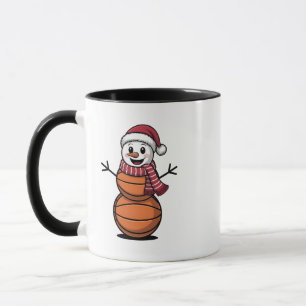 Mug Bonhomme de neige Basketball Noël Amoureux du spor