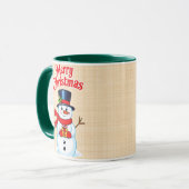 Mug Bonhomme de neige chapeau haut-de-forme noël (Devant gauche)