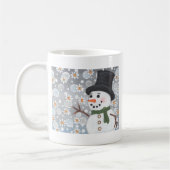 Mug Bonhomme de neige dans une tempête de neige (Gauche)
