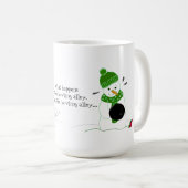 Mug Bonhomme de neige de bowling (Devant droit)