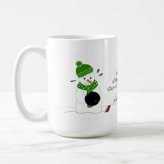 Mug Bonhomme de neige de bowling (Gauche)