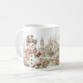 Mug bonhomme de neige de Noël (Devant gauche)