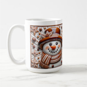 Mug Bonhomme de neige de Noël en cuivre 3D 