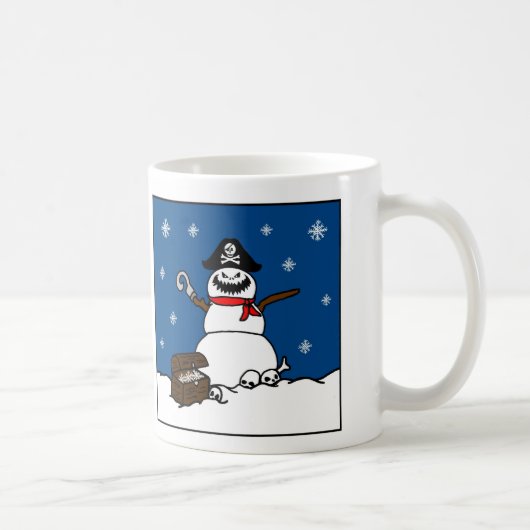 Mug Bonhomme de neige de pirate d'hiver de Noël (Droite)