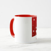 Mug Bonhomme de neige de renne d'arbre de Noël (Devant gauche)