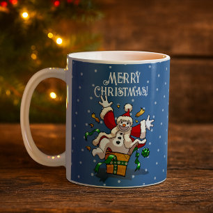Mug Bonhomme de neige drôle Joyeux Noël Surprise Dessi