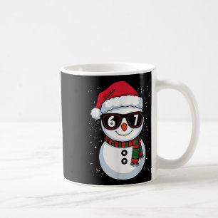 Mug Bonhomme de neige drôle six sept Noël 67 Mème Gen