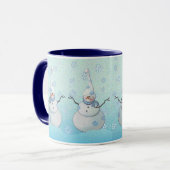 Mug BONHOMME DE NEIGE, ÉCHARPE et CASQUETTE de NEIGE (Devant gauche)