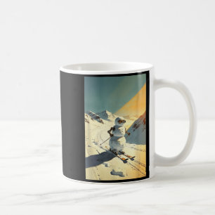 Mug Bonhomme de neige faisant du ski