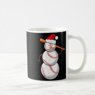 Mug Bonhomme de neige fan de baseball cadeau de Noël d