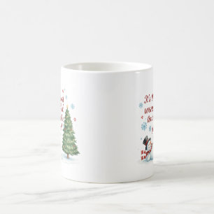 Mug Bonhomme de neige joueur et sapin Joyeux Noël