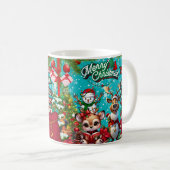 Mug bonhomme de neige, joyeux (Devant droit)