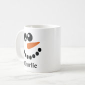 Mug Bonhomme de neige Monogrammé (Devant gauche)