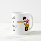 Mug Bonhomme de neige roulant (Devant droit)