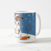 Mug Bonhomme de neige teckel  (Devant droit)