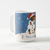 Mug Bonhomme de neige teckel  (Devant gauche)