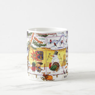 Mug Bonhomme de neige ukrainien et enfants