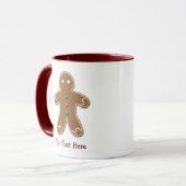 Mug Bonhomme en pain d'épice mignon personnalisé de (Devant gauche)