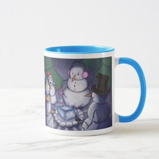 Mug Bonhommes de neige campant (Droite)