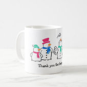 Mug Bonhommes de neige drôles (Devant gauche)