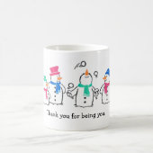 Mug Bonhommes de neige drôles (Centre)