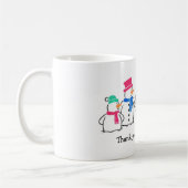 Mug Bonhommes de neige drôles (Gauche)