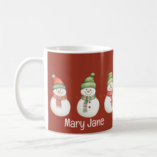 Mug Bonhommes de Neige Mignons (Gauche)