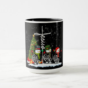 Mug Bonhommes de neige sous l'arbre : un message de No