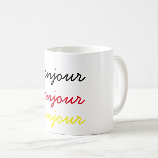 Mug Bonjour (Devant droit)